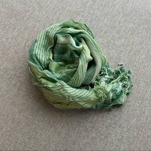 NWOT - Green striped scarf